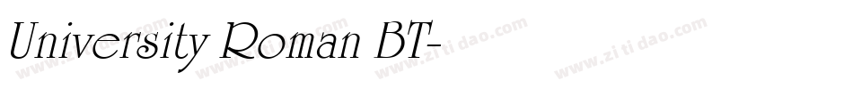 University Roman BT字体转换